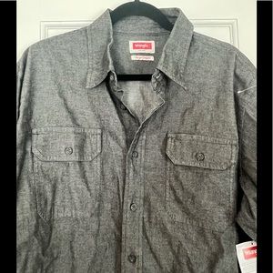 Men’s wrangler long sleeve button front new with tags western shirt